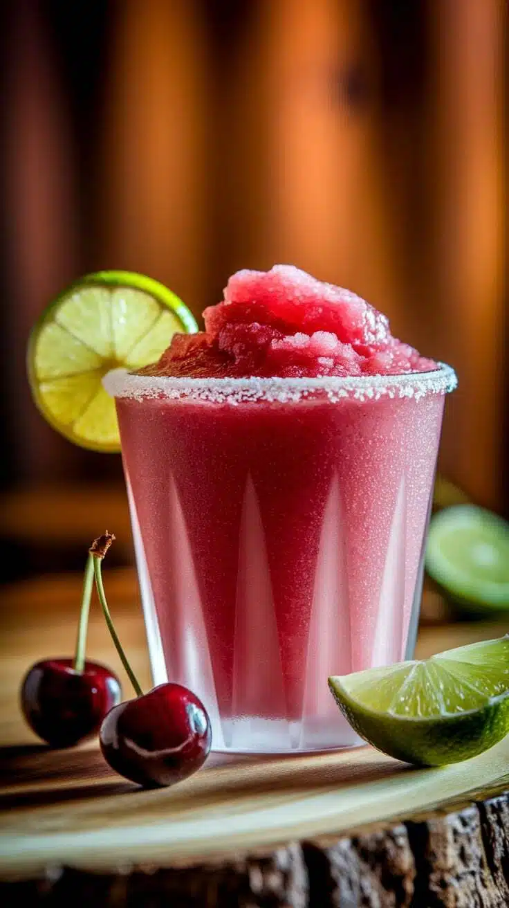 Cherry Lime Margarita Slushie